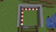 Red and white blocks are just for clarification (Image via Minecraft)